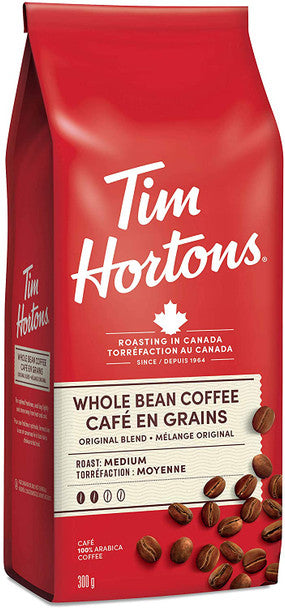 Order Tim Hortons Whole Bean Bag Medium Roast Coffee - 300g/10.6oz