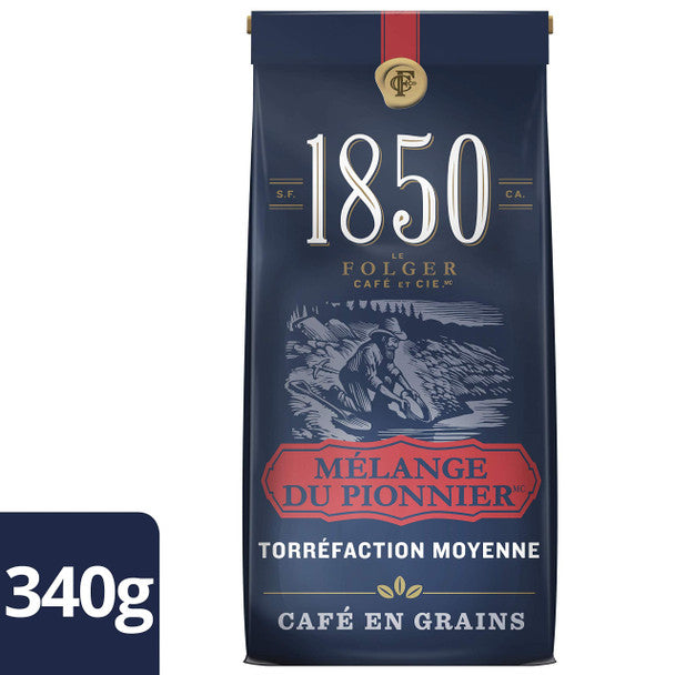 Folgers, 1850 Pioneer Blend, Whole Bean Coffee, 340g/12oz., .