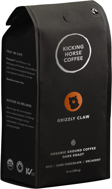 Kicking Horse Grizzly Claw Dark Roast Ground Coffee 284g/10 oz .