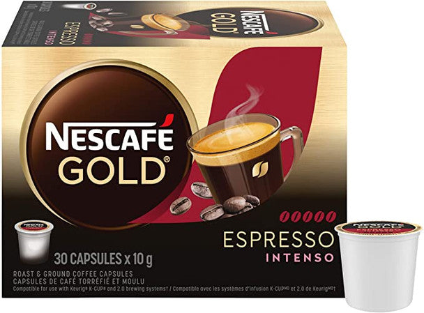 Order Nescafé Gold Espresso Intenso Capsules, K-Cups, 30 Count, 1 Box