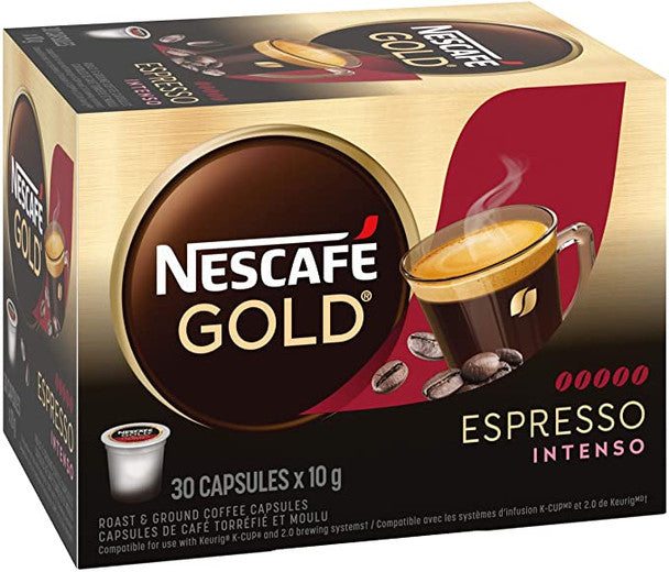 Shop Nescafé Gold Espresso Intenso Capsules, K-Cups, 30 Count, 1 Box