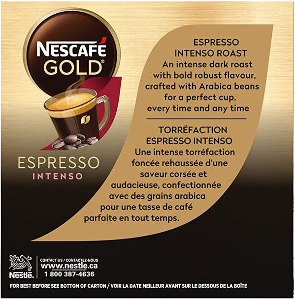 Grab Nescafé Gold Espresso Intenso Capsules, K-Cups, 30 Count, 1 Box