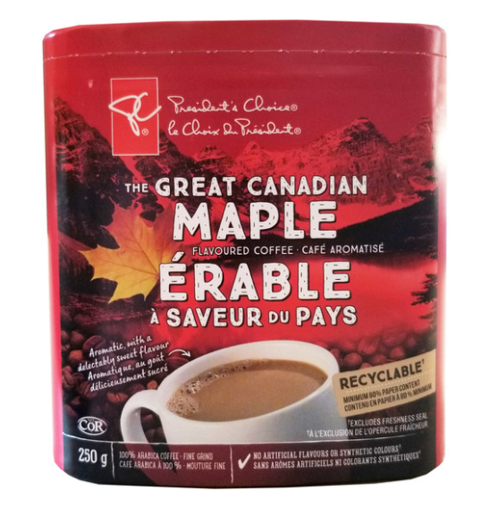 Order President's Choice The Great Canadian Maple Flavored Coffee 250g/8.75oz