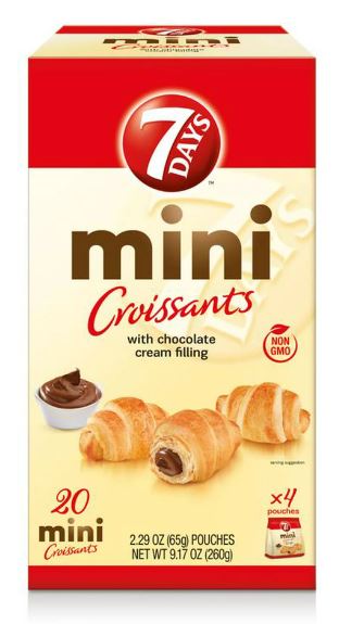 7Days Mini Croissant Chocolate Filling, Single Bag, by 7 Days