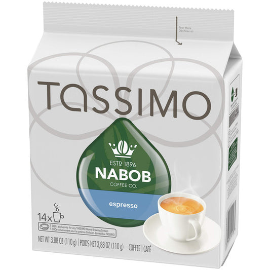 Shop Tassimo Nabob Coffee Espresso, 14 T-Discs - 3.88oz/110g