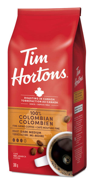 Get Tim Hortons 100% Colombian Dark Medium Roast Coffee - 300g/10.6oz