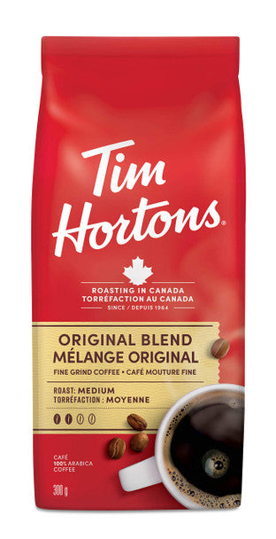 Tim Hortons Original Coffee, Fine Grind, Medium Roast, 300g/10.6oz., .