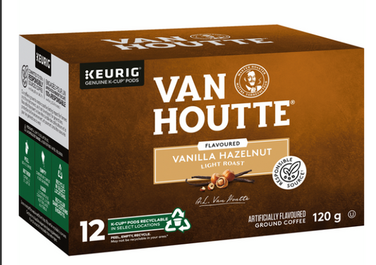 Buy Van Houtte Vanilla Hazelnut Light Roast Coffee 12KCup - 120g