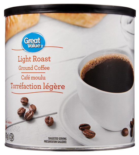 Great Value, Light Roast Ground Coffee, 907g/32oz., .