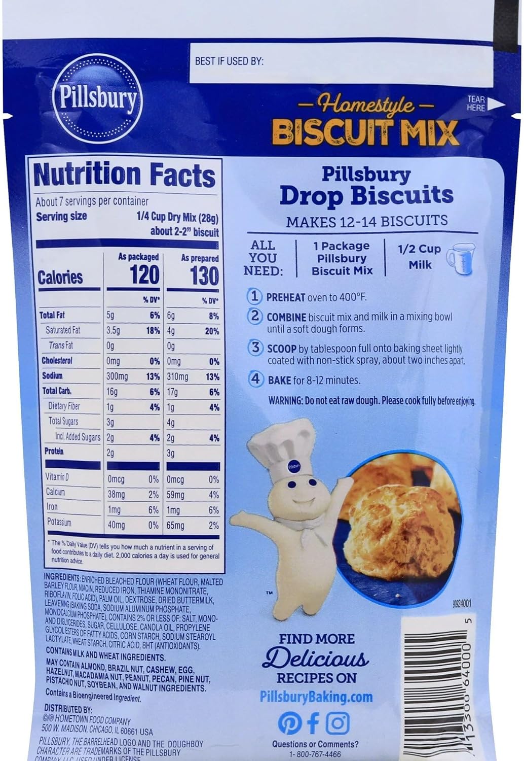 Pillsbury Homestyle Biscuit Mix (Just Add Milk)