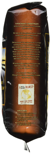 Jumping Bean East Coast Roast Fairtrade Organic Whole Bean Coffee, Medium Roast, 454g/1 lb.