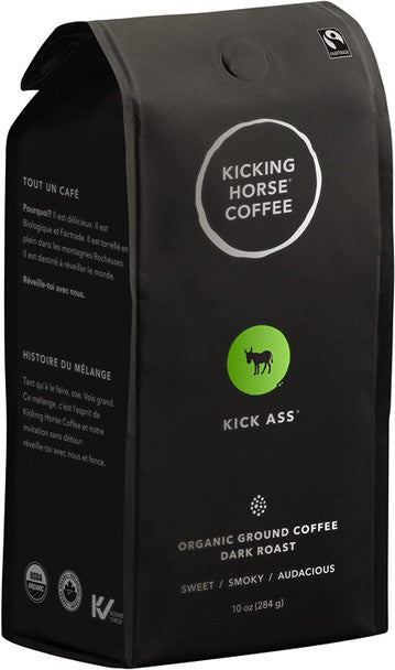 Kicking Horse Ground Coffee (3) Pack - Kick Ass, Three Sisters, 454 Horse Power (284g/10 oz., per package) .