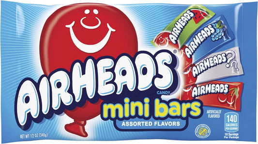 Airheads Chewier Mini Bars Laydown Bag, 12 Ounce by Perfetti Van Melle [Foods]