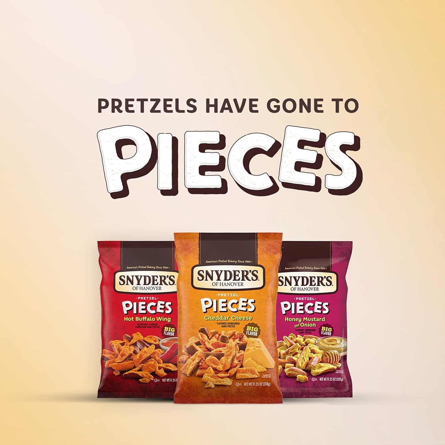 Snyder's of Hanover Pretzel Pieces, Cheddar Cheese, 11.25 oz