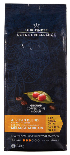 Our Finest, African Blend, Medium Roast Ground Coffee, 340g/12oz., .