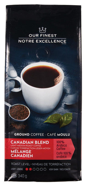 Our Finest, Canadian Blend Light-Medium Roast Coffee, 340g/12oz., .