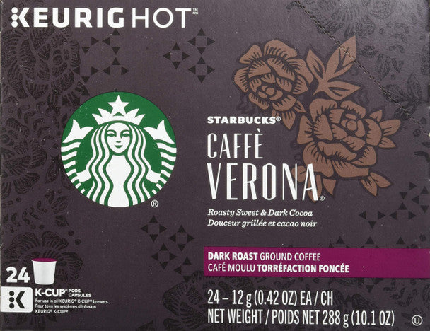 Starbucks Caffe Verona Coffee 96 K Cups Packs .