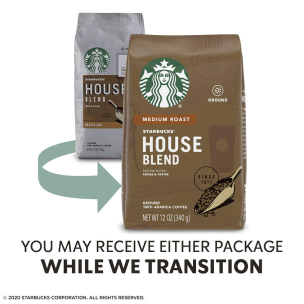 Starbucks Medium House Blend Ground Coffee, 340g/12oz .