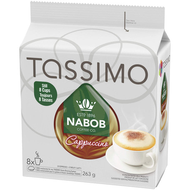 Order Tassimo Nabob Cappuccino Coffee Single Serve 8 T-Discs