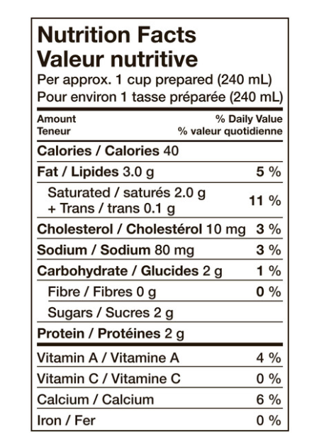 Tassimo Nabob Cappuccino Coffee Single Serve 8 T-Discs Nutrition Information