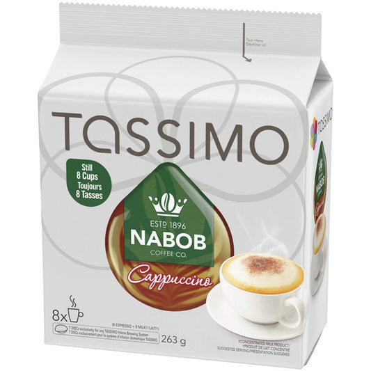 Shop Tassimo Nabob Cappuccino Coffee Single Serve T-Discs, 8ct, 263g/9.3 oz