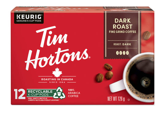 Buy Tim Horton's K-Cup Dark Roast Fine Grind Coffee -126g (12pc)