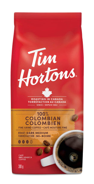 Buy Tim Hortons 100% Colombian Dark Medium Roast Coffee - 300g/10.6oz