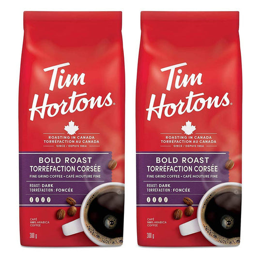 Buy Tim Hortons Bold Dark Roast Grind Coffee 300g/10.6oz 2-Pack