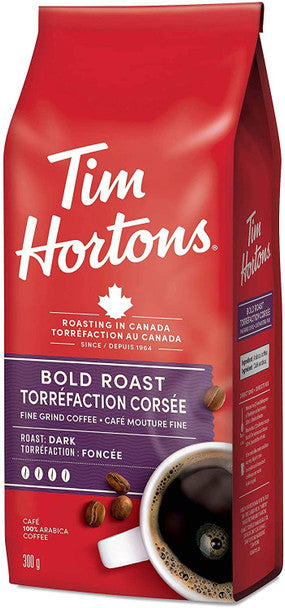 Order Tim Hortons Bold Dark Roast Grind Coffee 300g/10.6oz 2-Pack