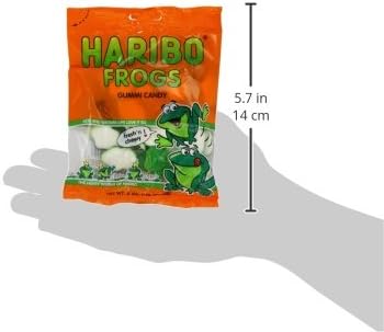 Haribo Gummi Candy, Frogs, 5-Ounce Bags (Pack of 12)