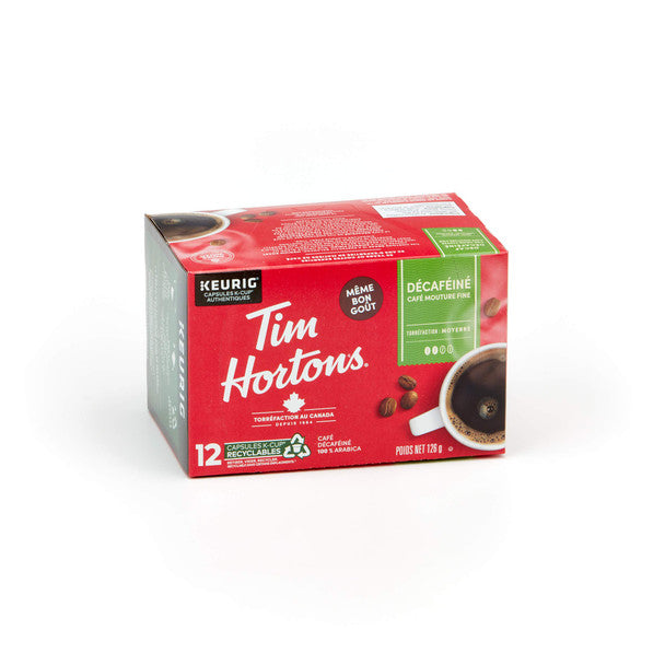 Tim Hortons Decaf Single Serve K-Cups, 12 Count .