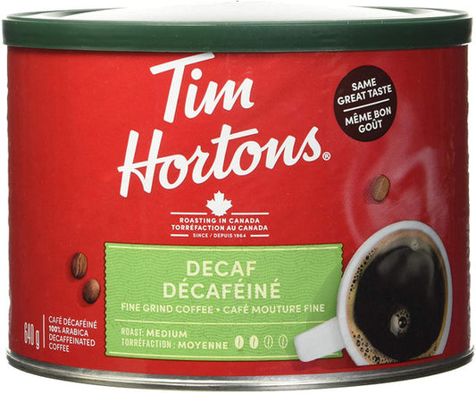 Buy Tim Hortons Fine Grind Decaf Coffee - Medium Roast - 640g/1.4lbs