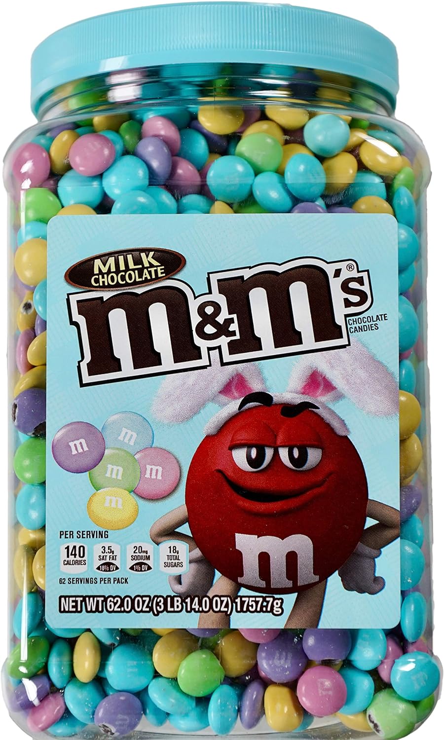 M&M'S Milk Chocolate Canister Easter, 62 oz.