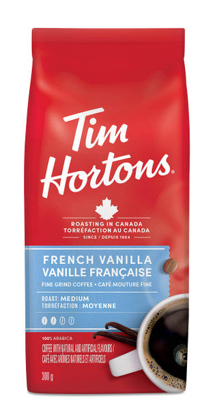 Buy Tim Hortons French Vanilla,Fine Grind Coffee Medium Roast - 300g/10.6oz