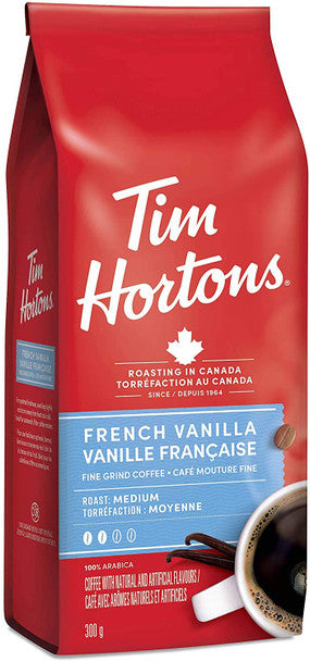 Get Tim Hortons French Vanilla,Fine Grind Coffee Medium Roast - 300g/10.6oz