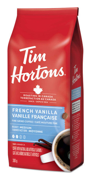 Shop Tim Hortons French Vanilla Fine Grind Coffee Medium Roast 300g/10.6oz