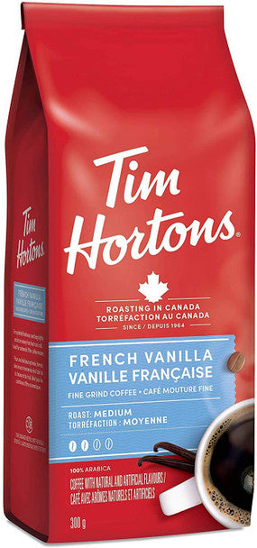 Buy Tim Hortons French Vanilla, Fine Grind Coffee, Medium Roast, 300g/10.6oz, 1-Pack