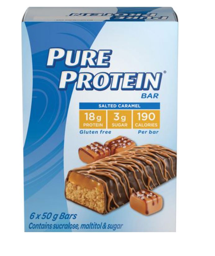 Pure Protein,Gluten Free, Snack Bars, Chocolate Salted Caramel, 50g/1.8oz., 6ct