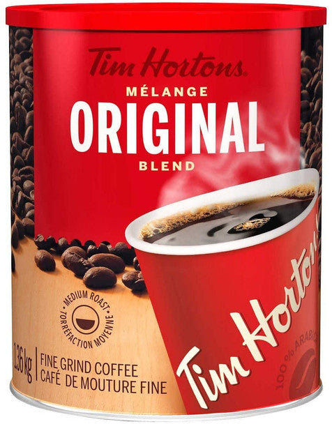Tim Hortons Original Blend Fine Grind Coffee, 1.36 kg/48 oz., (1 pack)