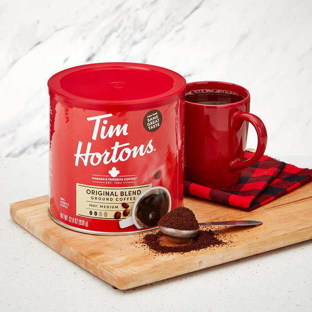 Tim Hortons Original Coffee, Fine Grind Coffee Can, Medium Roast, 930g/33 oz., (1 Pack Original Can) .