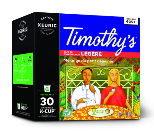 Timothy`s World Coffee Breakfast Blend 30 K-Cups .