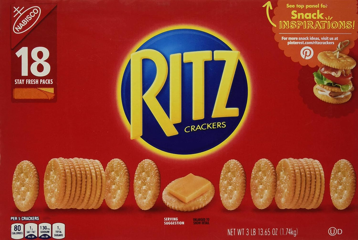 Nabisco Ritz Crackers (Net Wt 61.65 Oz), 61.65 Ounces