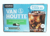 Van Houtte Brew over Ice Dark Chocolate Coconut Medium Roast Coffee, 10 K-Cups, 115g/4 oz. Box .
