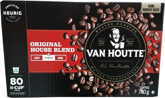Buy Van Houtte House Blend Medium Roast Coffee 80 K-Cups - 760g