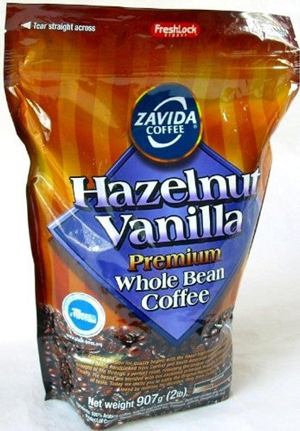 Buy Zavida Hazelnut Vanilla Whole Bean Coffee - 907g/32oz