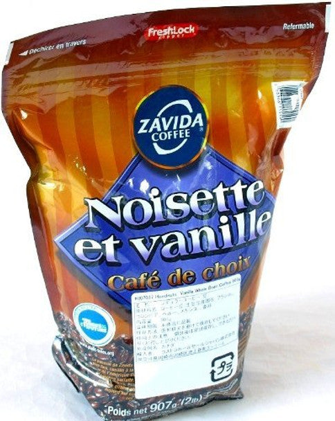 Zavida Hazelnut Vanilla Whole Bean Coffee, 907g/32 oz., .