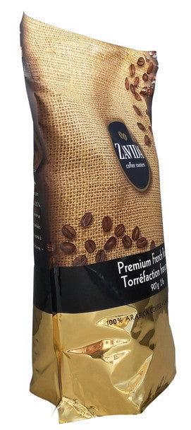 Zavida Premium French Roast, Dark Roast, Premium Whole Bean Coffee, 907g/2 lbs. Bag .