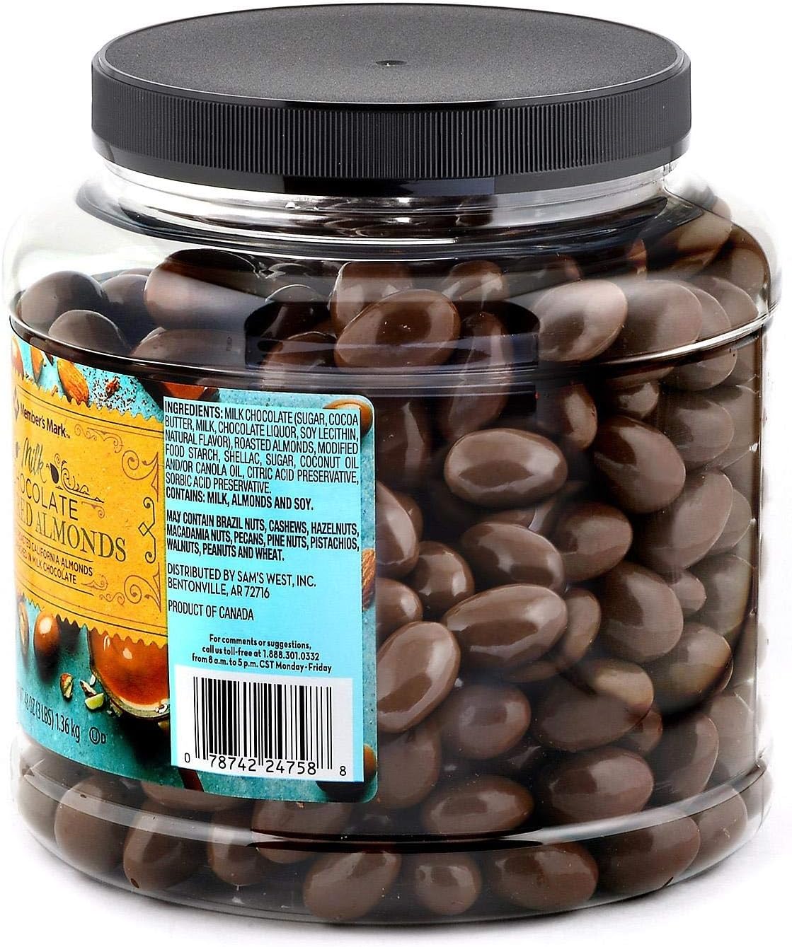 Member's Mark Chocolate Covered Almonds, 48 Oz