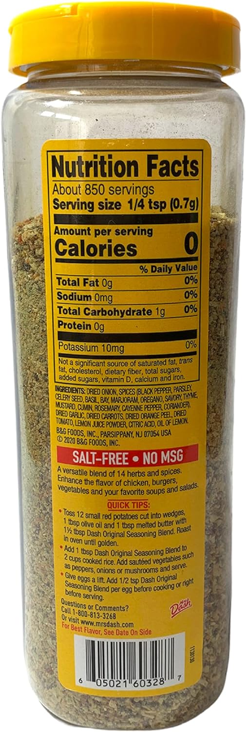 Mrs Dash Original Salt Free Blend, 21-Ounce Units