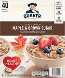 Quaker Instant Oatmeal, Maple Brown Sugar (40 Count), 60.6 oz